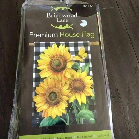 House-Porch,Outdoor Flag, Checkered Sunflowers 28 x 40“ - Picture 1 of 2